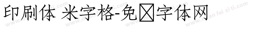 印刷体 米字格字体转换